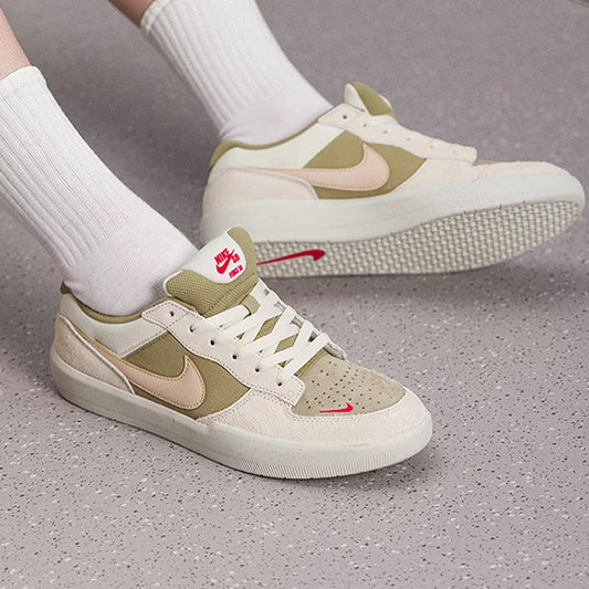 Nike Sb Force 58 Unisex Comfortable Versatile Durable Breathable Low-Top Sneakers White and Green Dv5477-106