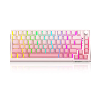 MageGee SKY81 75% mechanische Gaming-Tastatur, RGB-Gasket, Hot-Swap-fähige kabelgebundene Custom-Tastatur mit cremiger Schalldämpfung und Drehregler