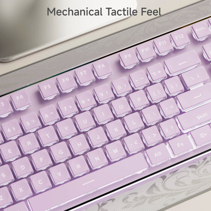 Tastiera cablata silenziosa EWEADN V3 per ufficio e gaming, design con tasti Film Key, ergonomica, per Windows/Laptop/PC/Desktop, accessorio e-sport
