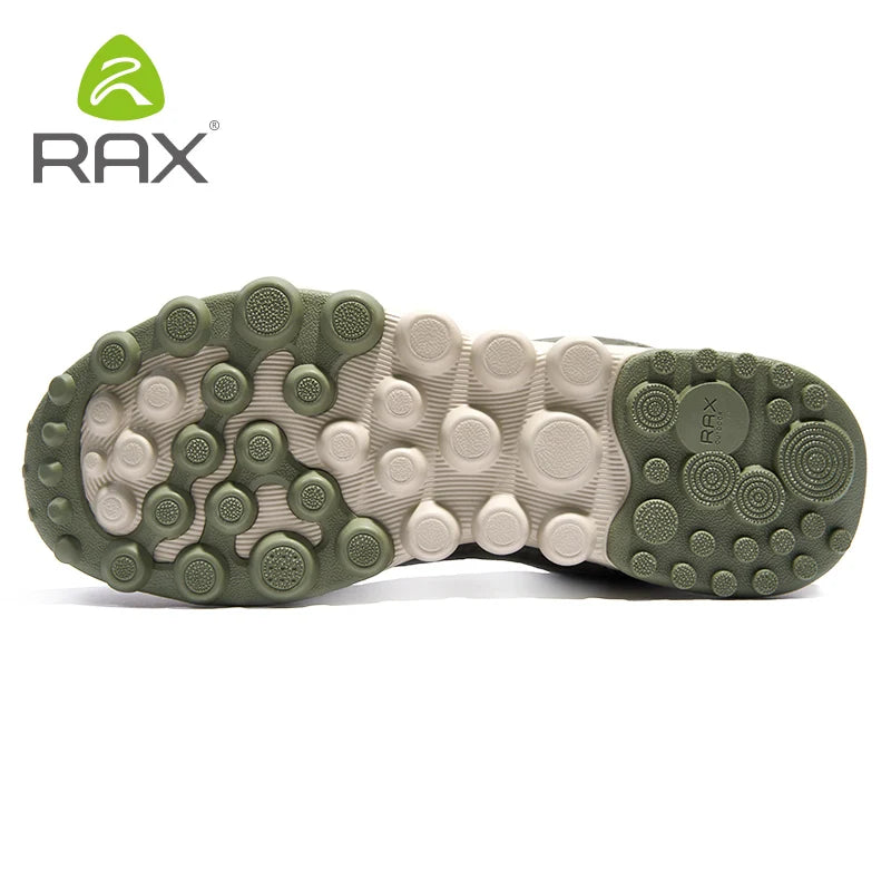 Rax Cowhide Hiking Shoes Men Outdoor Mountain Antiskid Climbing Sneakers Warm Lightweight Trekking Boots Sports Casual Shoes