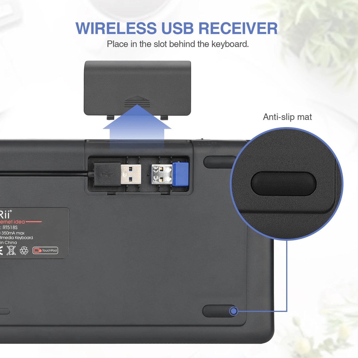 Rii K18S BT And 2.4Ghz Wireless RU Mini Keyboard Backlight Touchpad Air Mouse for Andorid Box Smart TV Windows