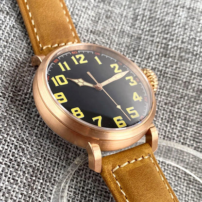 Tandorio 47mm NH35 Diver Men's Automatic Watch CUSN8 Solid Bronze or 316L Steel Case 10ATM Sapphire Crystal Black Dial