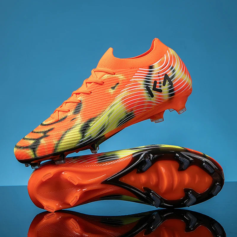 New Men's Soccer Shoes Cleats High-Quality Football Boots Hot-Selling Sneakers Grass Non-Slip Boys Match Outdoor High-Top Light
