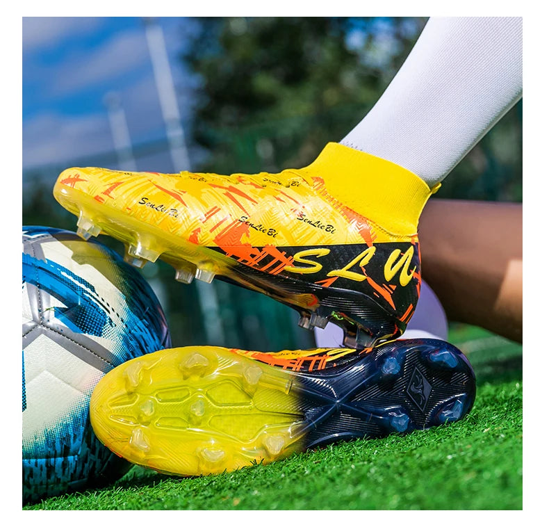 Brand Fashion Football Sneakers for Men and Women Professional Field Boots Big Size 46 Long Spikes Soccer Cleats Men's Football Boots