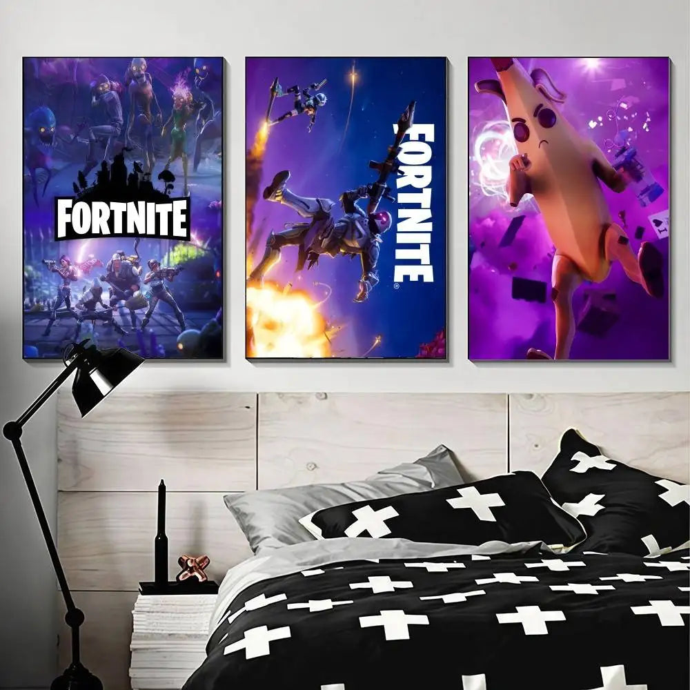 Стилен F-FORTNITE стикер постер с висока резолюция за освежаване на стените у дома и в стаята, наличен в разнообразни стилове.