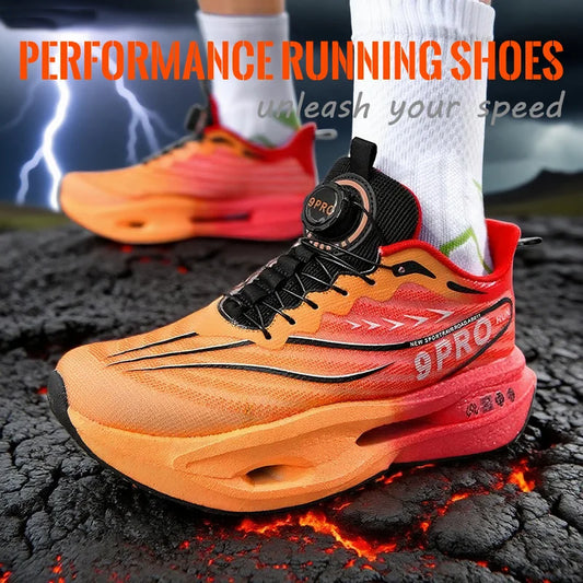 Unisex Performance Carbon Plate Running Shoes Wide Fit Non-Slip Breathable Racing Sports Sneakers for Men Women Workout Marathon