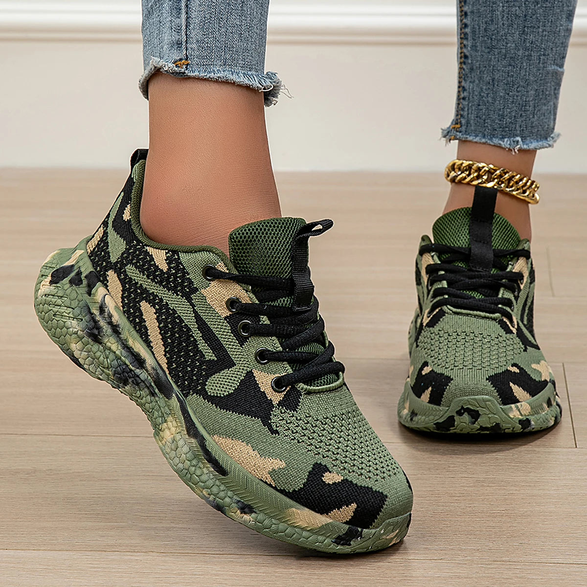 Camouflage Shoes Four Seasons New Mesh Breathable Sports Shoes Youth Casual Outdoor Shoes