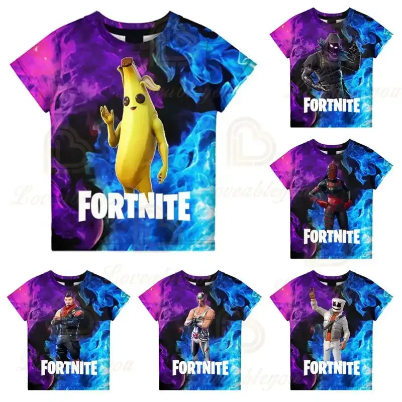 Παιδικό T-shirt Fortnite Victory Game 3D, ρούχο για μωρά, στυλ Harajuku, χαριτωμένο μπλουζάκι Battle Royale Hero για αγόρια και κορίτσια