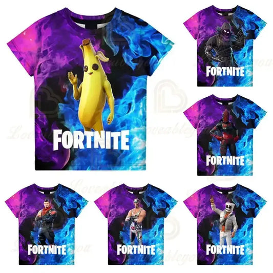 Fortnite Victory Game 3D-T-Shirt für Babys, Harajuku-T-Shirt für Kinder, süße Battle-Royale-Hero-Oberteile für Jungen und Mädchen
