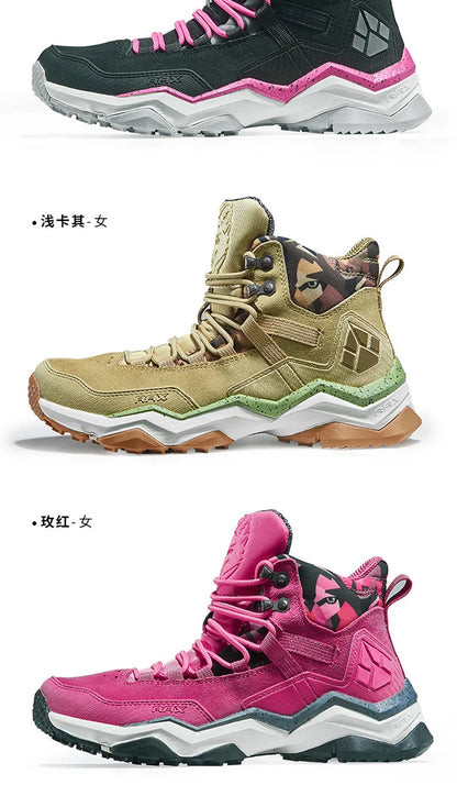 RAX Women Hiking Boots Waterproof Trekking Shoes Lightweight Mountain Climbing Boots Antislip Outdoor Sports Shoes Tourism