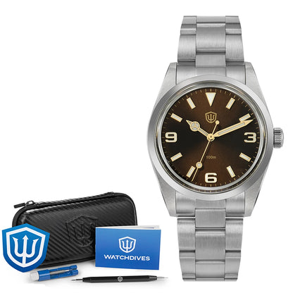 Watchdives WD1016 V3 37mm Uhr mit VH31 Sweep-Uhrwerk, Edelstahlgehäuse, luxuriösem Saphirglas, 100m wasserdicht, Herrenuhr mit Box, ideales Geschenk