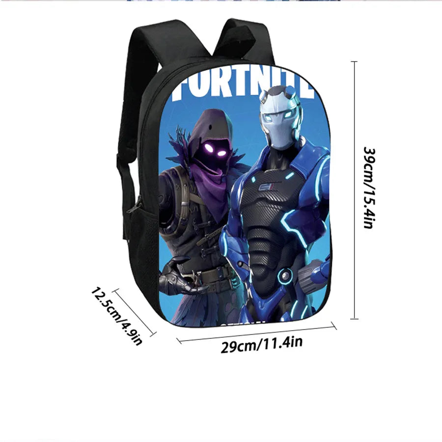 Fortnite 3-piece cartoon set, unisex, includes: Backpack, Crossbody bag, And pencil case Lightweight and large capacity