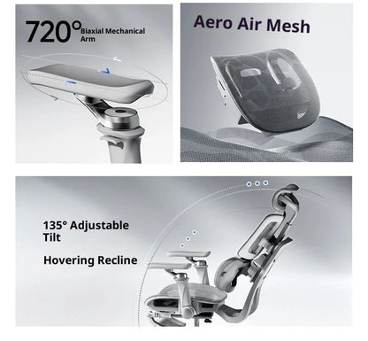 Ergonomischer Office-Mesh-Stuhl, moderner Executive-Computer- und Gaming-Stuhl, drehbar, rollbar und verstellbar