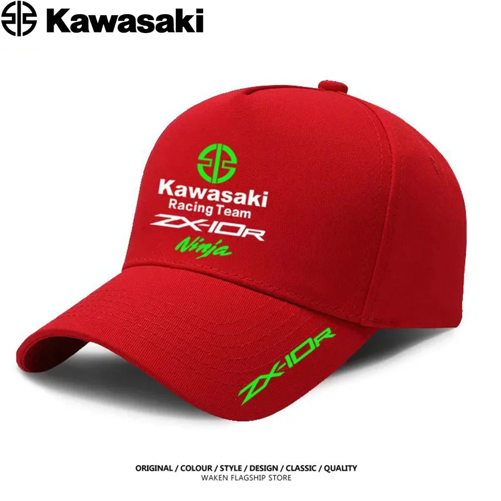 Kawasaki's best-selling duck bill hats, sun hats, competition caps, men's and women's extreme sports fighting baseball caps are