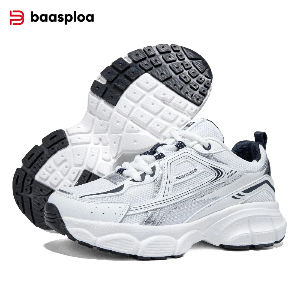 Baasploa Women’s Running Shoes Fashion Lightweight Mesh Non-Slip Jogging Sneakers Female Outdoor Breathable Colorful Casual Shoes