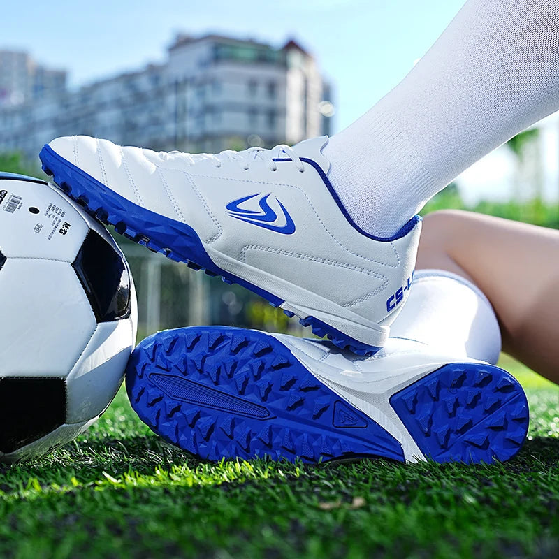 New Unisex Large Size Adult Training Game Sneakers Indoor Outdoor Lawn Youth Student Sport Soccer Shoes 39-45#