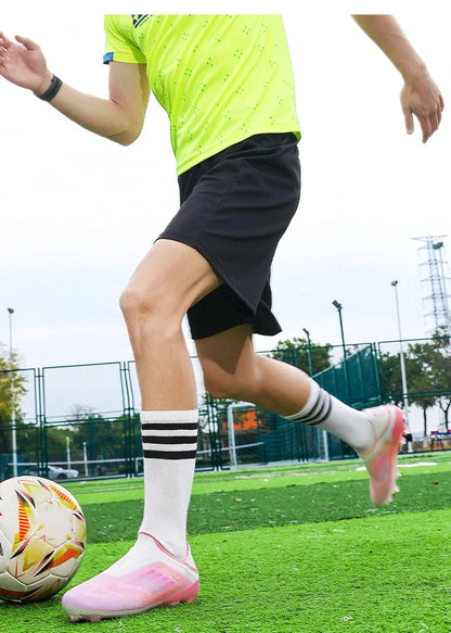 New Men's Football Boots Turf Comfortable Soccer Shoes Sport FG Grass Cleats Futsal Non-Slip Outdoor Adult Ultralight Non-Slip