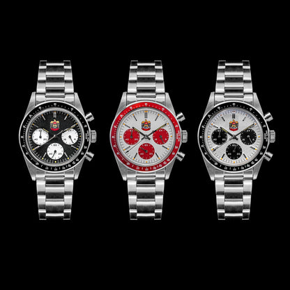 Thorn T010 37mm Quartz Watch VK63 Movement Men's Chronograph Watch Sapphire K9 Glass Luminous Waterproof Fashionable Retro Watch