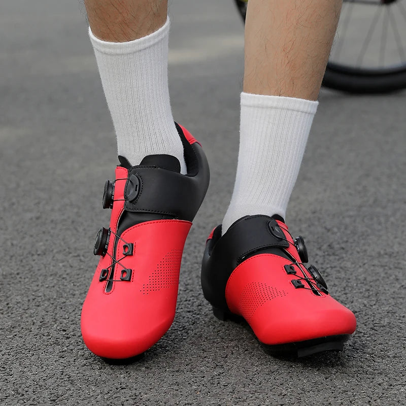 Ultra-Light Cycling Shoes, Breathable and Lightweight, SPD-Compatible Hard Soles for Road Mountain Bike Competition Training