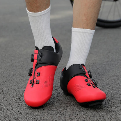 Ultra-Light Cycling Shoes, Breathable and Lightweight, SPD-Compatible Hard Soles for Road Mountain Bike Competition Training