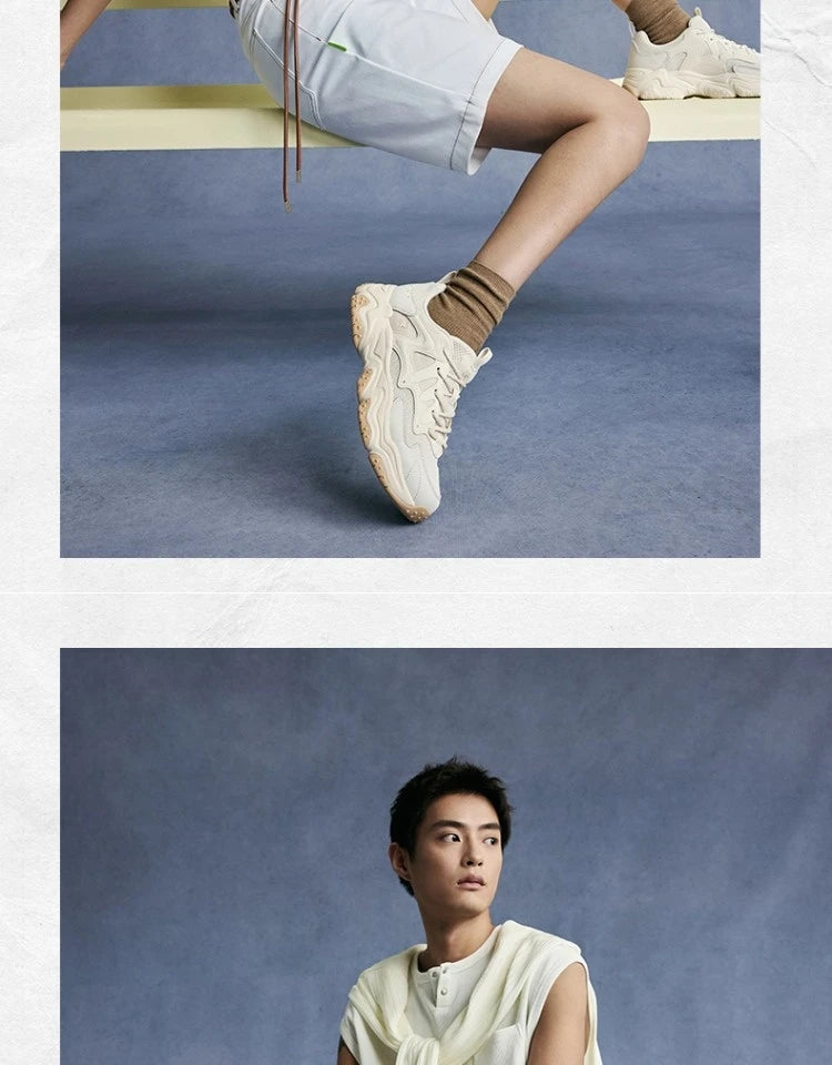 Xtep Casual Shoes 2025 Spring And Summer Lightweight Sports Shoes Thick Sole Fashionable Street Style Sneakers 875319320004
