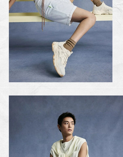 Xtep Casual Shoes 2025 Spring And Summer Lightweight Sports Shoes Thick Sole Fashionable Street Style Sneakers 875319320004