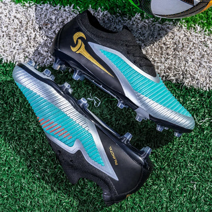 New Men Football Boots Outdoor Sport Boys Long Spikes Non Slip Breathable Match Training Cleats Soccer Shoes Adult Comfortable
