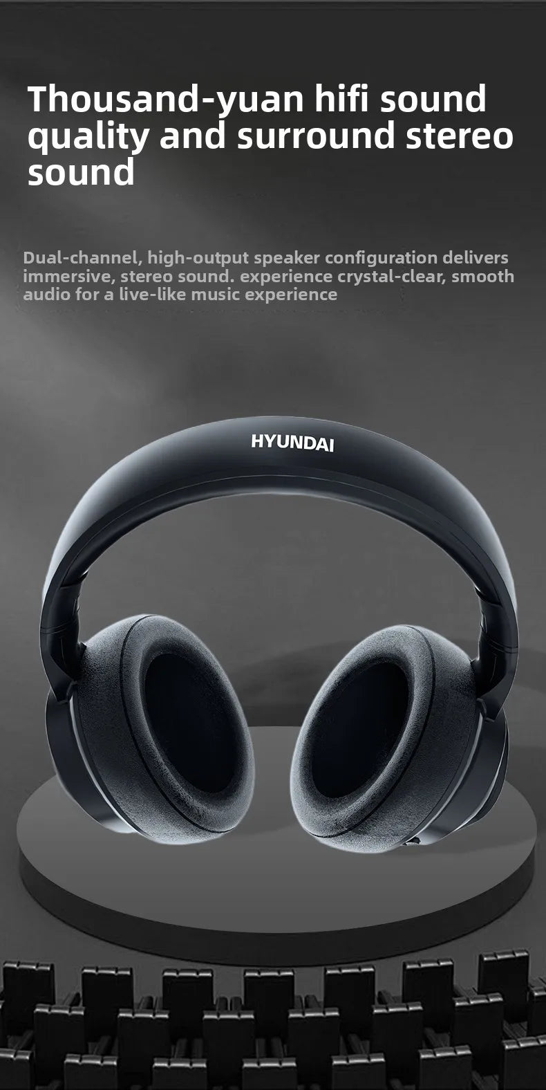 HYUNDAI X1PRO kabellose Bluetooth 6.0 KI-Übersetzungs-Ohrhörer – 100+ Sprachen, Touch-Control, LED-Display, geräuschunterdrückende Kopfhörer