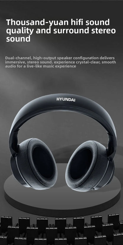 HYUNDAI X1PRO kabellose Bluetooth 6.0 KI-Übersetzungs-Ohrhörer – 100+ Sprachen, Touch-Control, LED-Display, geräuschunterdrückende Kopfhörer