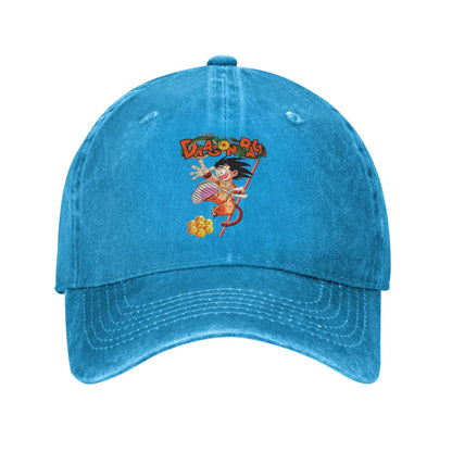 Goku and the Dragon Ball Z Men Women Baseball Cap Distressed Washed Caps Hat Casual Outdoor Activities Adjustable Snapback Cap