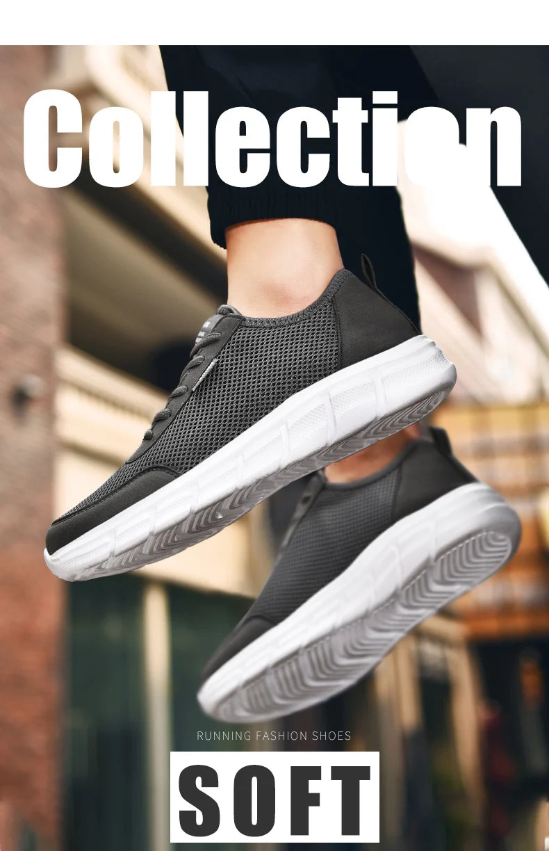 Men's Summer Sneakers Casual Running Shoes Breathable Walking Mesh Lightweight Sports Shoes Comfortable Fashion Shoes Zapatillas