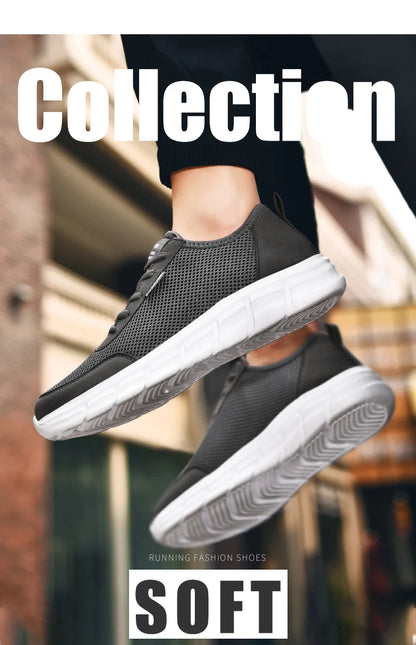 Men's Summer Sneakers Casual Running Shoes Breathable Walking Mesh Lightweight Sports Shoes Comfortable Fashion Shoes Zapatillas