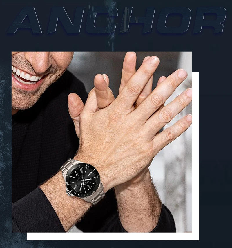 NORTH EDGE 42mm Men Mechanical Wristwatch Luxury Sapphire Glass MIYOTA 8215 Automatic Watches 10bar Waterproof Watch Men ANCHOR