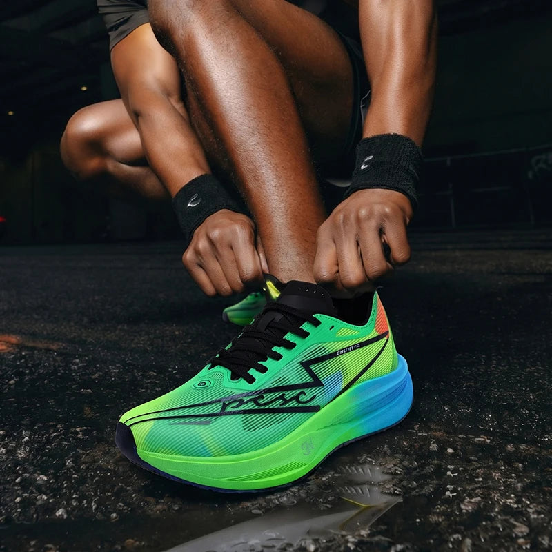 Zapatillas de running con placa de carbono para maratón, para hombre y mujer, deportivas especializadas, transpirables, ligeras y cómodas Chunta