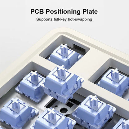 AULA AU75 E-Sports-Gaming-Mechanische Tastatur, Drei Modi, 81 Tasten, PBT-Tastenkappen, Hot-Swap-fähig, RGB, kabellose Tastatur für PC-Desktop und Tippen