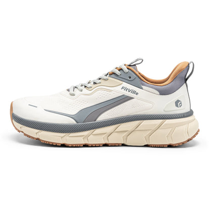 FitVille Men's Wide Toe Box Shoes, Cushioned Sneakers, Non-Slip, Lightweight, Breathable Running Shoes for Swollen Feet