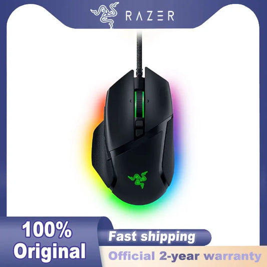 NY 100% original Razer Basilisk V3 trådbunden gamingmus för gamers, 26000 DPI optisk sensor, e-sport med RGB-belysning för PC och laptop