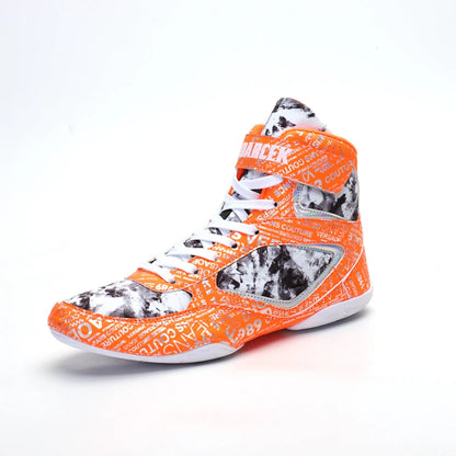2026 New Arrival Boxing Sport Shoes Youth Wearable Wrestling Shoes Men Indoor Fighting Shoes Non-Slip Men’s Boxing Sneakers