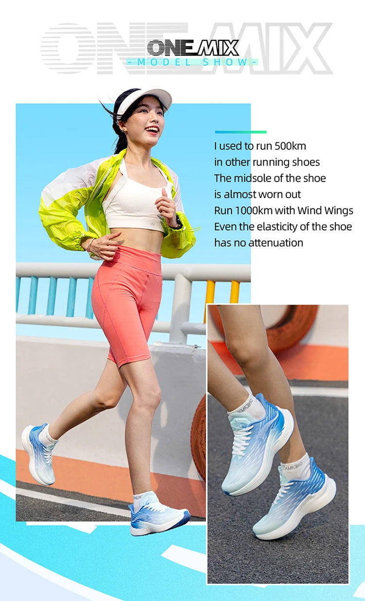 Onemix 2026 Wind Wings Breathable Speed Running Shoes for Men, Marathon Sports Casual Shoes for Women, Lightweight Men’s Outdoor Jump Rope Shoes
