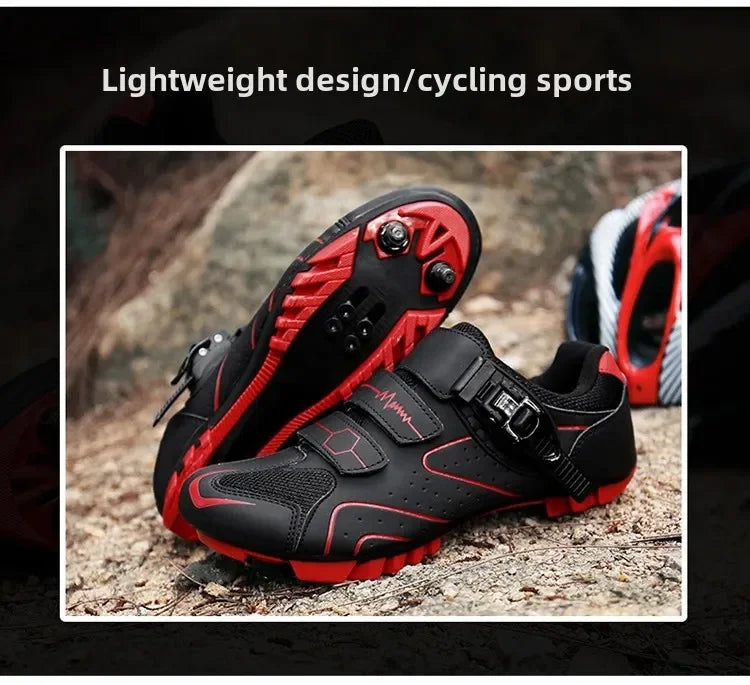 Unisex Hard Sole Cycling Shoes – 4-Season Road Bike Lock Pedal Shoes for MTB Outdoor Sports