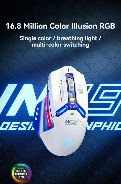 Tri-Mode Connection 10000DPI 2.4G Wireless Bluetooth Gaming Mouse PMW3325 RGB  Light For PC Gaming Laptop and MAC