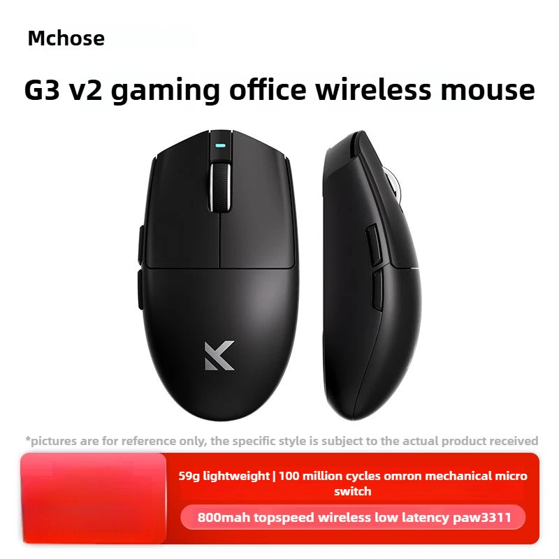 MCHOSE G3 V2 PRO Wireless Mouse Bluetooth Tri Mode Ergonomics Lightweight Laptop Office Gaming Computer Accessories