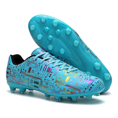 Men's Football Shoes Association Quick Five Up Football Studs, Anti-slip Professional Ultralight Training Football Boots for Turf