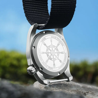BODERRY Men's Automatic Watch 40MM Titanium Pilot Sport Mechanical Wristwatch 100m Waterproof Sapphire C3 Luminous NH35