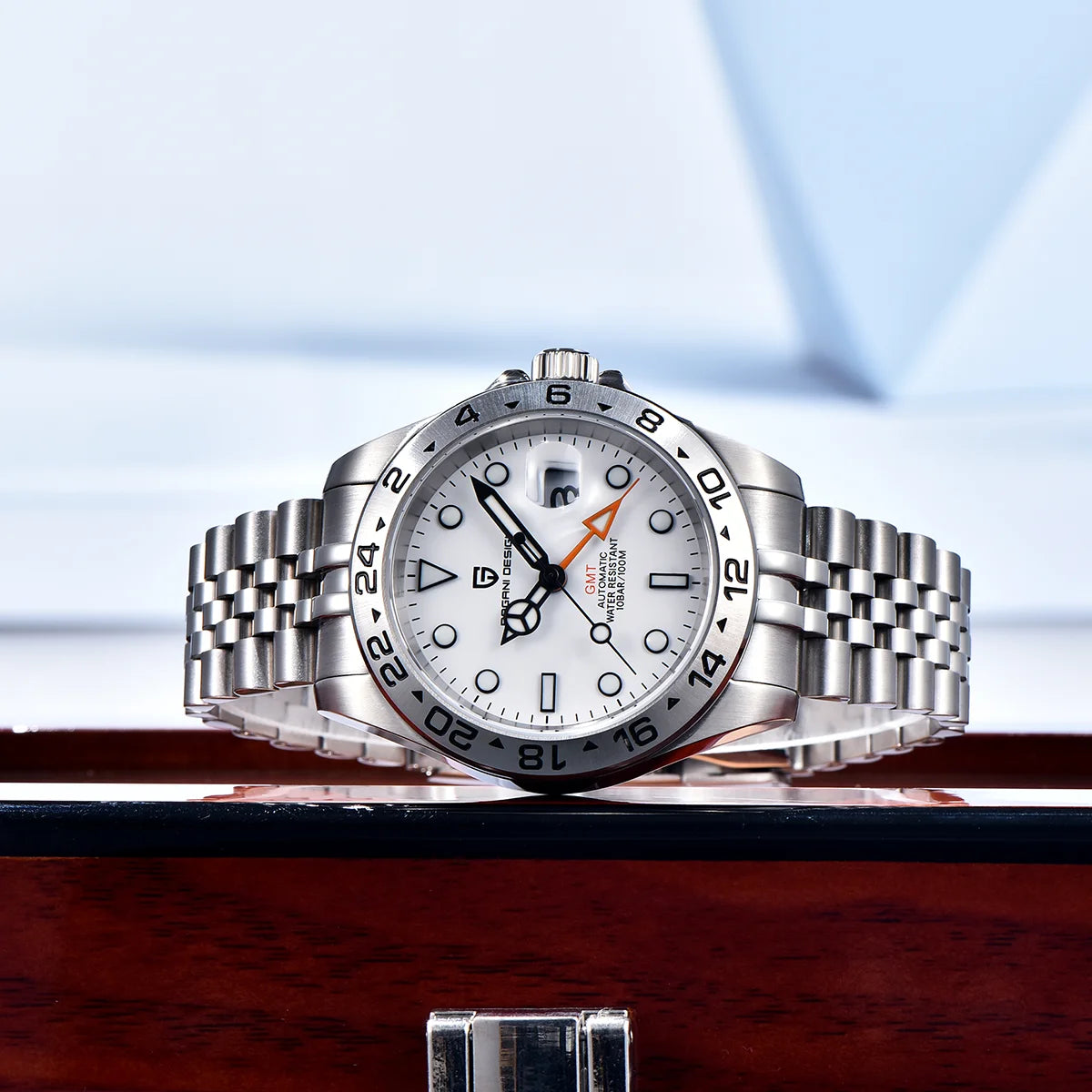 Pagani Design 2026 Nuevo reloj de buceo para hombre 42mm zafiro mecánico automático GMT 100m resistente al agua PD1682