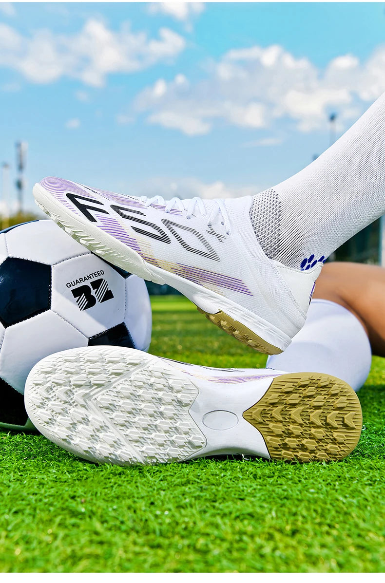 New Men's Soccer Shoes High-Quality Cleats Football Boots Sneakers Hot-Selling Indoor Futsal Non-Slip Match Grass High-Top Outdoor