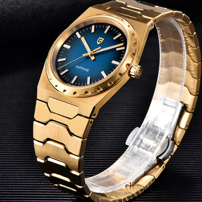 PAGANI DESIGN Men's Quartz Watches Ultra-Thin 7mm Series 37mm Sapphire Stainless Steel Waterproof Watches for Men TMI VJ21