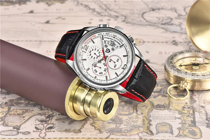 Orologio cronografo PAGANI DESIGN da uomo al quarzo multifunzione, stile militare da pilota