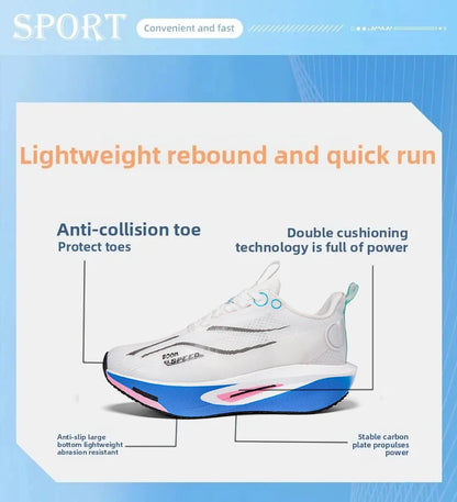 Men's Carbon Board Running Shoes Marathon Long-Distance Running Sports Shoes Support Stable Casual Women's Breathable Running Shoes