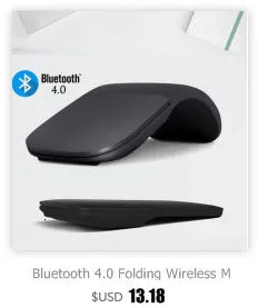 Bluetooth Wireless Arc Touch Mouse For Microsoft PC Laptop 1200DPI Optical Folding Mouse Slim Notebook Gaming Computer Mice